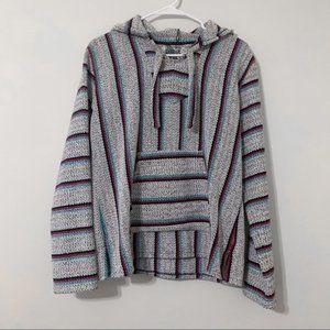 Baja Striped Poncho Hoodie